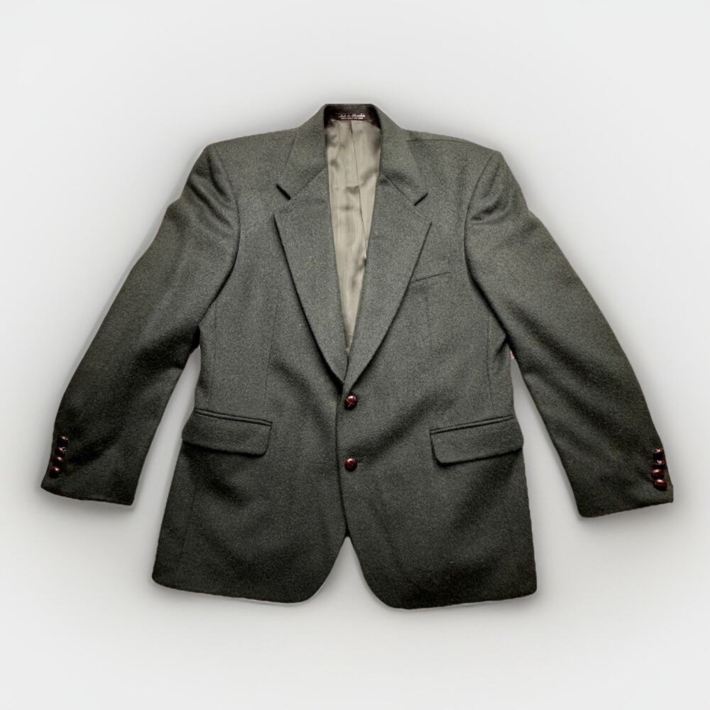 Tailors Row by Deansgate 100% Camel Hair Blazer Jacket Green 42" Chest 31" Long
